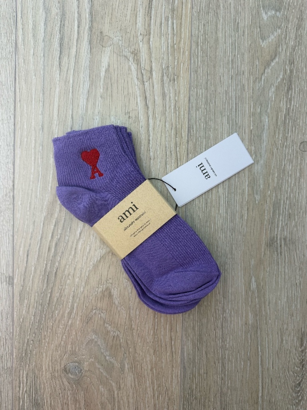 3 Pairs Ankle Socks Purple AMI Socks Brand New AMI